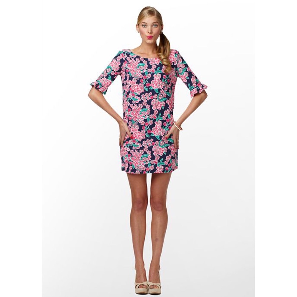Lilly Pulitzer Cherry Blossom Ruffle Sleeve Dress
